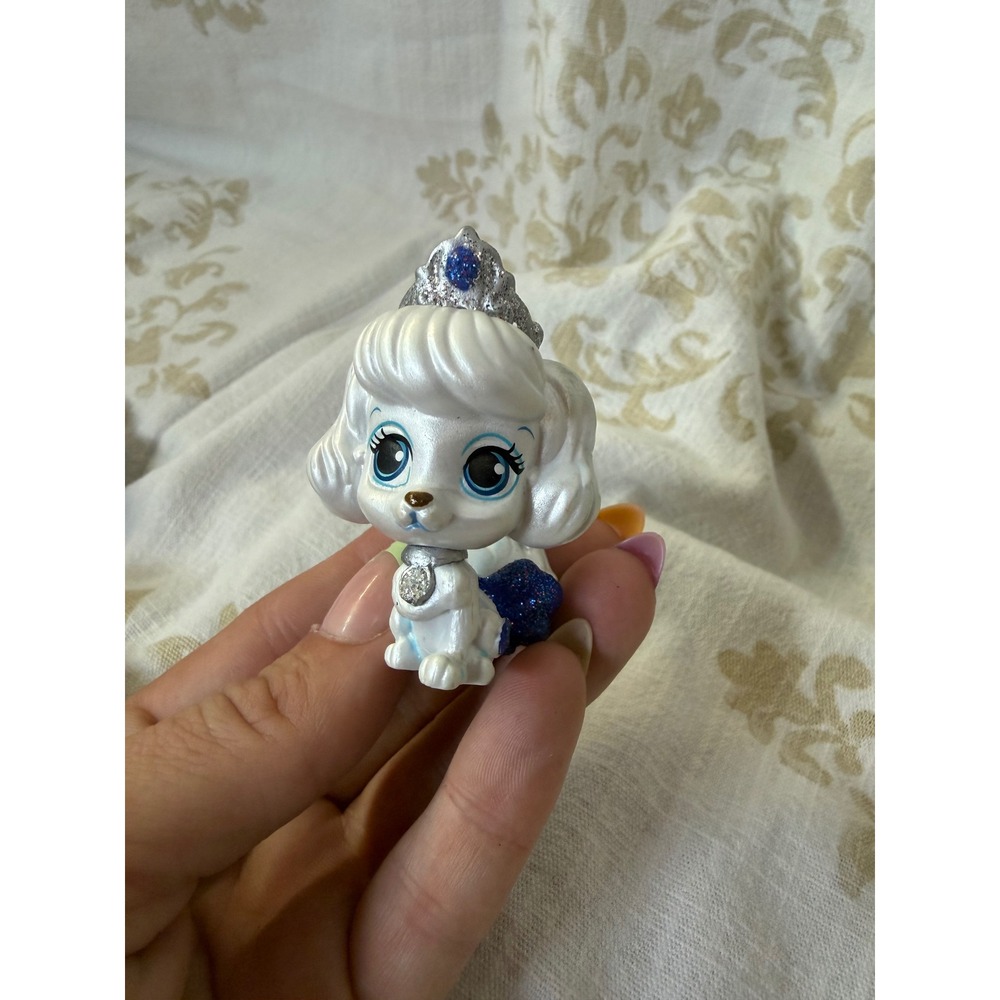 Disney Palace Pets Teacup White Poodle Glitter Figure Whisker Haven Cinderella